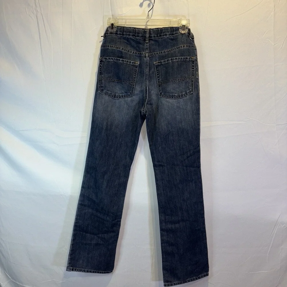 Childrens Place Boys Size 14 Blue Bootcut Slim Adjustable Waist Jeans Youth‎